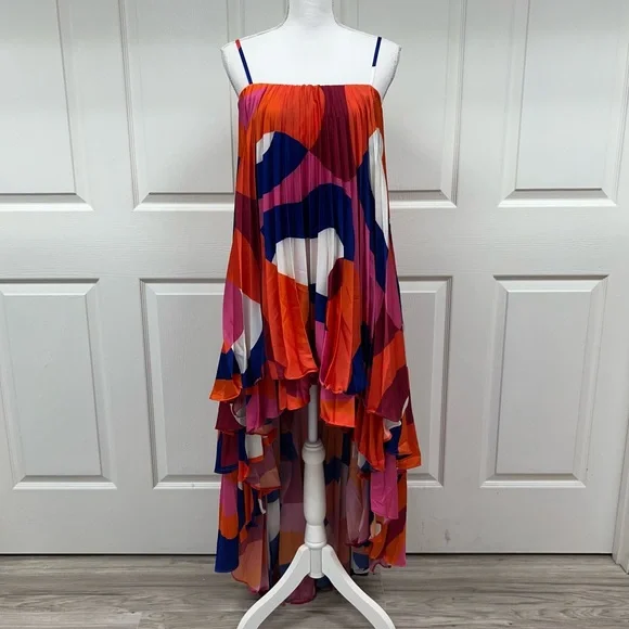Anthropologie Hutch Tiered High-Low Pleated Dress Size S NWT - Picture 8 of 16